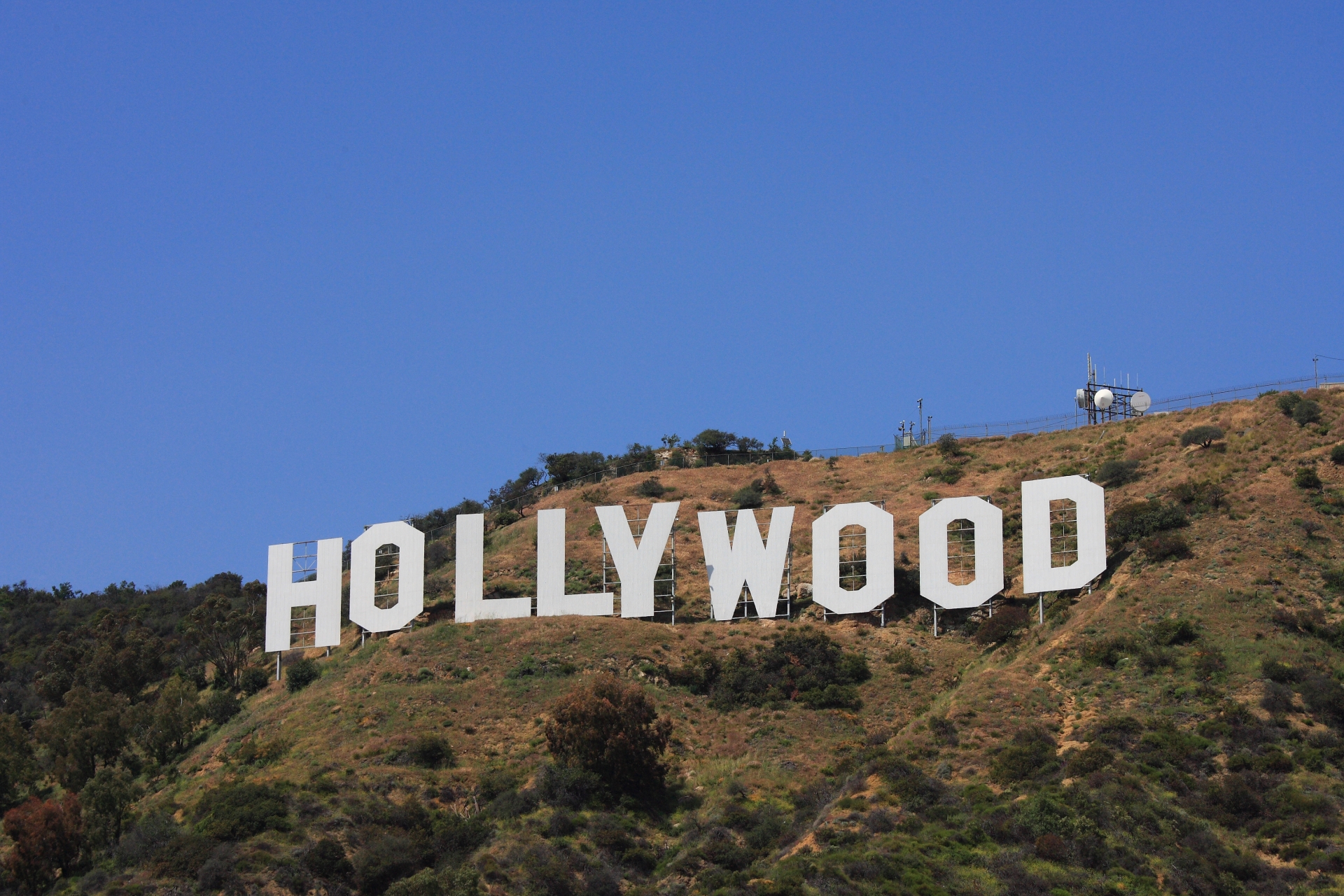 ロサンゼルスにあるハリウッドの看板