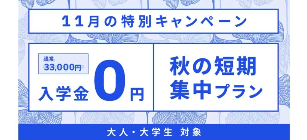 ベルリッツ11月キャンペーン